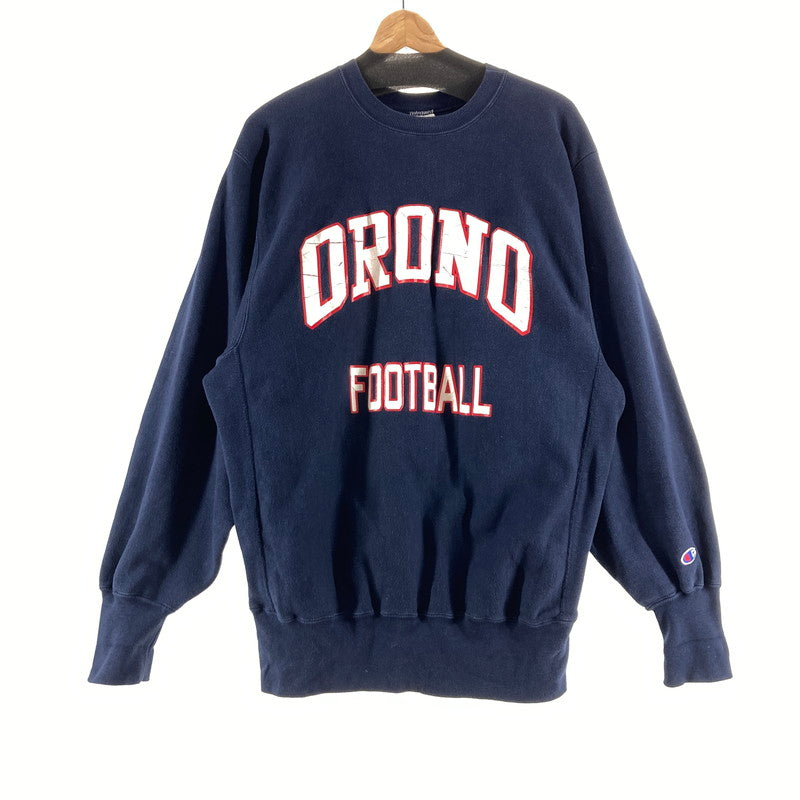 【中古品】【メンズ】 CHAMPION チャンピオン REVERSE WEAVE リバースウィーブ カラーNAVY 90S ヴィンテージ ORONO FOOTBALL SIZE:XL 145-261009-ky-04-fuzh 万代Net店