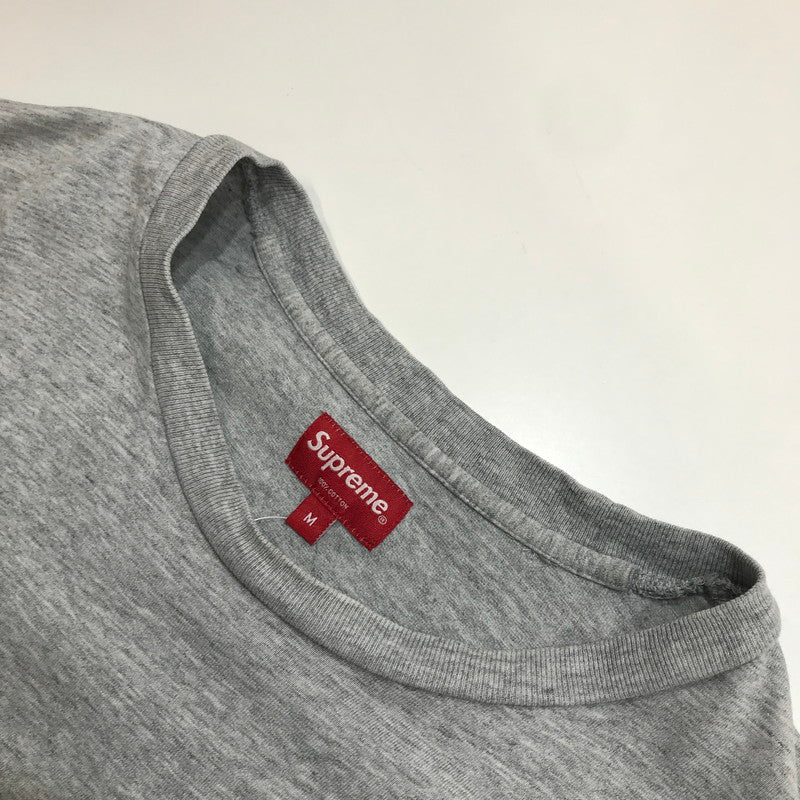 【中古品】【メンズ】 SUPREME シュプリーム 半袖Tシャツ カラーGRAY SIZE:M 袖ロゴ刺繍　 149-261023-ky-05-fuzh 万代Net店
