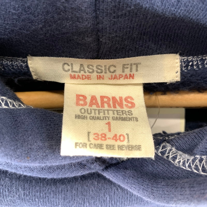 【中古品】【メンズ】 BARNS OUTFITTERS バーンズ アウトフィッターズ パーカー 　 145-261009-ny-04-fuzh サイズ：1 カラー：ネイビー 万代Net店
