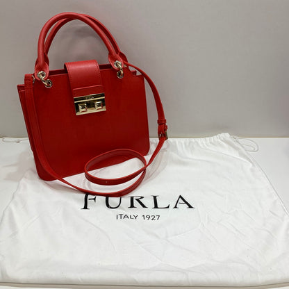 【中古品】【レディース】 FURLA フルラ ベラ サッチェル 2WAY BAG ショルダー 保存袋付属 カバン 188-261009-ny-02-fuzh カラー：レット 万代Net店