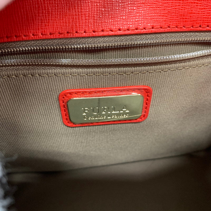 【中古品】【レディース】 FURLA フルラ ベラ サッチェル 2WAY BAG ショルダー 保存袋付属 カバン 188-261009-ny-02-fuzh カラー：レット 万代Net店