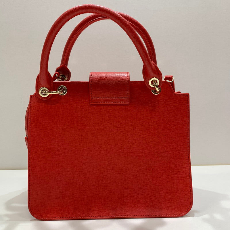 【中古品】【レディース】 FURLA フルラ ベラ サッチェル 2WAY BAG ショルダー 保存袋付属 カバン 188-261009-ny-02-fuzh カラー：レット 万代Net店