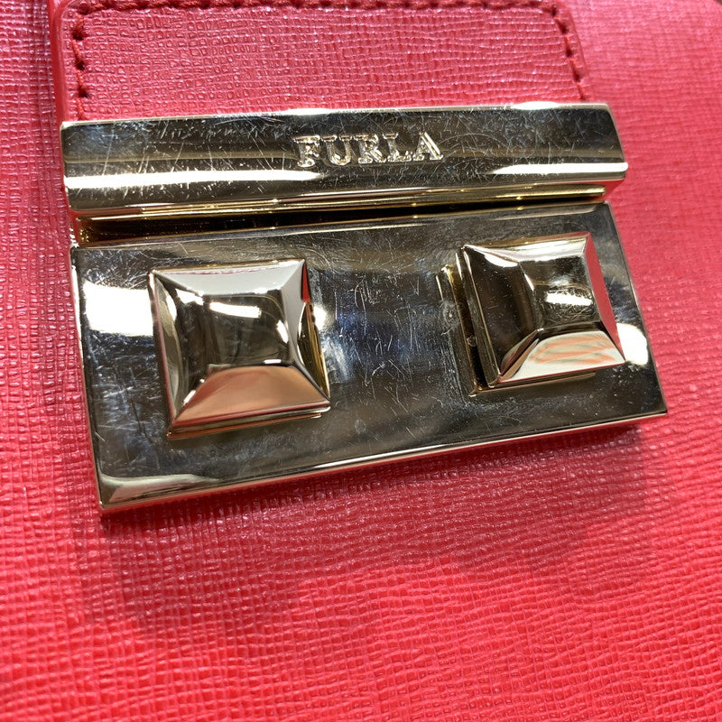 【中古品】【レディース】 FURLA フルラ ベラ サッチェル 2WAY BAG ショルダー 保存袋付属 カバン 188-261009-ny-02-fuzh カラー：レット 万代Net店