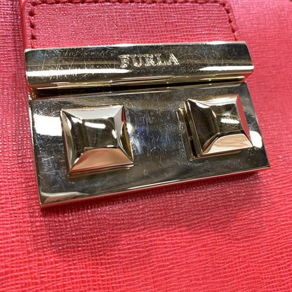 【中古品】【レディース】 FURLA フルラ ベラ サッチェル 2WAY BAG ショルダー 保存袋付属 カバン 188-261009-ny-02-fuzh カラー：レット 万代Net店