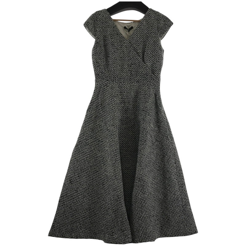 【中古品】【レディース】 RIENDA リエンダ ニットワンピース BLACK ノースリーブ フレア タグ付き ワンピ 女性用 上品 おしゃれ 170-261018-io-08-fuzh サイズ：M カラー：ブラック.ツイード 万代Net店