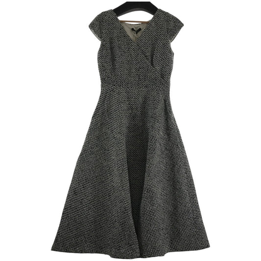 【中古品】【レディース】 RIENDA リエンダ ニットワンピース BLACK ノースリーブ フレア タグ付き ワンピ 女性用 上品 おしゃれ 170-261018-io-08-fuzh サイズ：M カラー：ブラック.ツイード 万代Net店