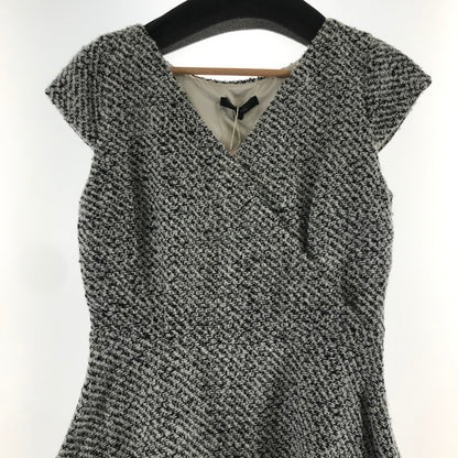 【中古品】【レディース】 RIENDA リエンダ ニットワンピース BLACK ノースリーブ フレア タグ付き ワンピ 女性用 上品 おしゃれ 170-261018-io-08-fuzh サイズ：M カラー：ブラック.ツイード 万代Net店