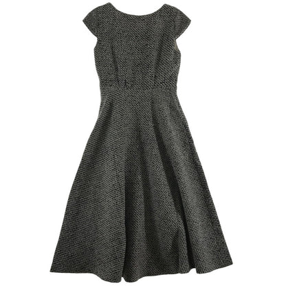 【中古品】【レディース】 RIENDA リエンダ ニットワンピース BLACK ノースリーブ フレア タグ付き ワンピ 女性用 上品 おしゃれ 170-261018-io-08-fuzh サイズ：M カラー：ブラック.ツイード 万代Net店