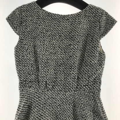 【中古品】【レディース】 RIENDA リエンダ ニットワンピース BLACK ノースリーブ フレア タグ付き ワンピ 女性用 上品 おしゃれ 170-261018-io-08-fuzh サイズ：M カラー：ブラック.ツイード 万代Net店