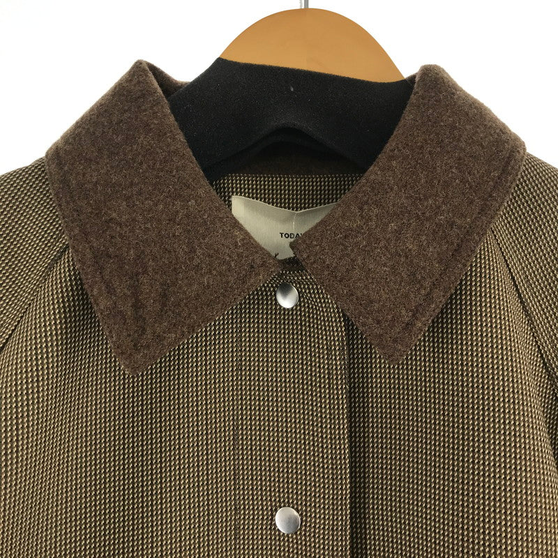 【中古品】【レディース】 TODAYFUL トゥデイフル HOUNDSTOOTH RAGLAN JACKET ハウンドトゥース ラグランジャケット BROWN 12420103 上着 アウター 169-261018-io-01-fuzh サイズ：38 カラー：ブラウン.千鳥格子 万代Net店