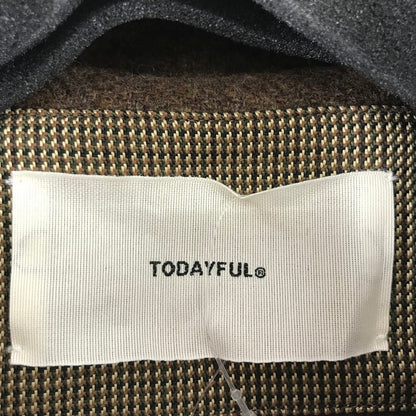 【中古品】【レディース】 TODAYFUL トゥデイフル HOUNDSTOOTH RAGLAN JACKET ハウンドトゥース ラグランジャケット BROWN 12420103 上着 アウター 169-261018-io-01-fuzh サイズ：38 カラー：ブラウン.千鳥格子 万代Net店