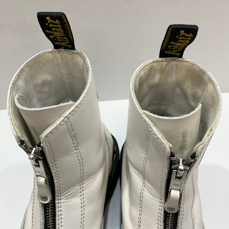 【中古品】【レディース】 DR.MARTENS ドクターマーチン AW006 JETTA ZIP BOOTS 靴 WHITE UK5 ※汚れ・キズ・使用感あり 167-261028-io-11-fuzh サイズ：24.0cm カラー：ホワイト 万代Net店