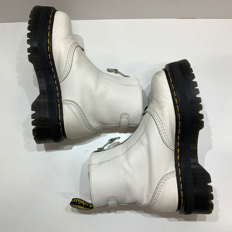 【中古品】【レディース】 DR.MARTENS ドクターマーチン AW006 JETTA ZIP BOOTS 靴 WHITE UK5 ※汚れ・キズ・使用感あり 167-261028-io-11-fuzh サイズ：24.0cm カラー：ホワイト 万代Net店