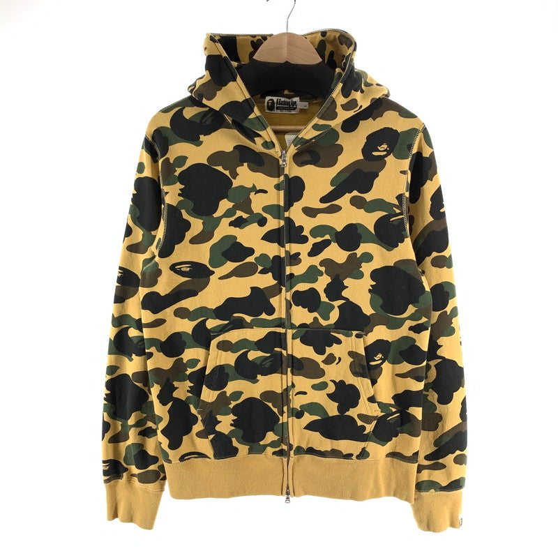 【中古品】【メンズ】 A BATHING APE アベイシングエイプ 1ST CAMO BAPE PRINT ZIPUP PARKA ジップアップパーカー フーディー 142-261010-gm-30-fuzh サイズ：L カラー：カモフラ 万代Net店