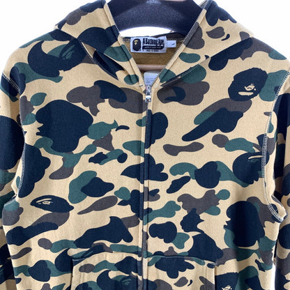 【中古品】【メンズ】 A BATHING APE アベイシングエイプ 1ST CAMO BAPE PRINT ZIPUP PARKA ジップアップパーカー フーディー 142-261010-gm-30-fuzh サイズ：L カラー：カモフラ 万代Net店