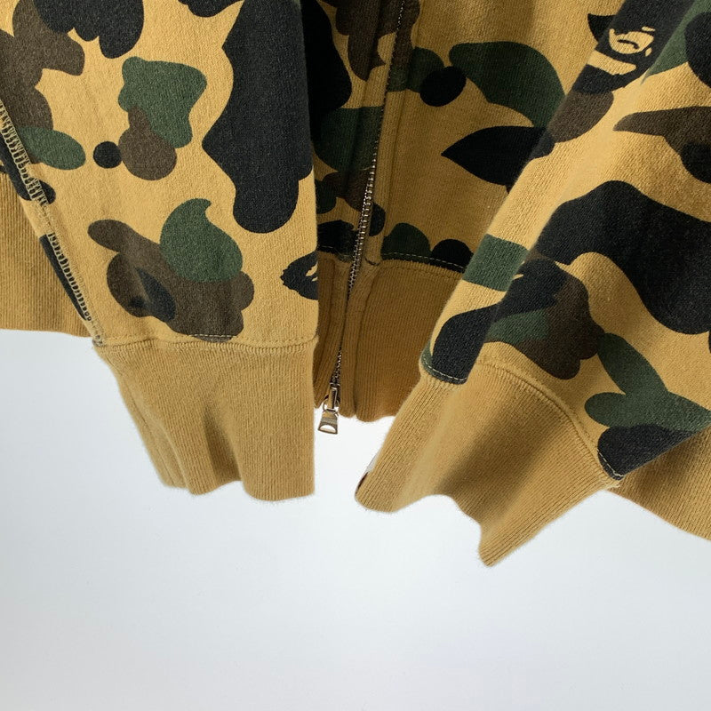 【中古品】【メンズ】 A BATHING APE アベイシングエイプ 1ST CAMO BAPE PRINT ZIPUP PARKA ジップアップパーカー フーディー 142-261010-gm-30-fuzh サイズ：L カラー：カモフラ 万代Net店