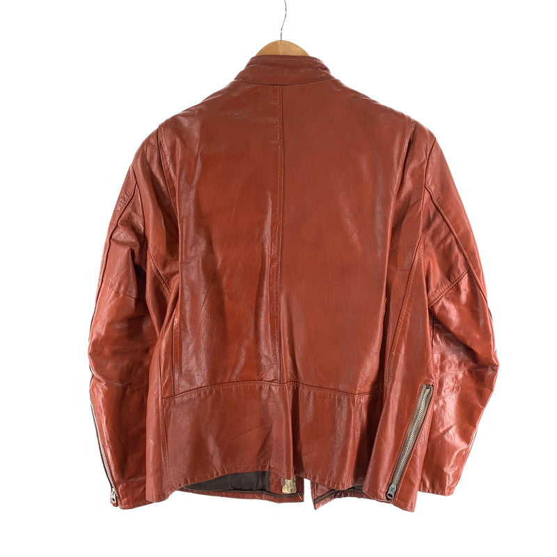 【中古品】【メンズ】 LEATHER FACTORY LEATHER JACKET 70s レザーファクトリー レザージャケット アウター 古着 SERVALジップ 145-261010-gm-31-fuzh サイズ：20 カラー：ブラウン 万代Net店
