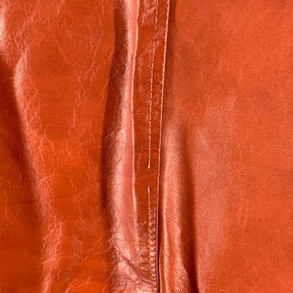【中古品】【メンズ】 LEATHER FACTORY LEATHER JACKET 70s レザーファクトリー レザージャケット アウター 古着 SERVALジップ 145-261010-gm-31-fuzh サイズ：20 カラー：ブラウン 万代Net店
