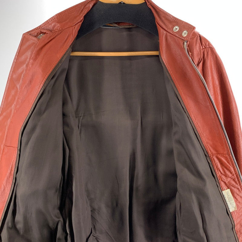 【中古品】【メンズ】 LEATHER FACTORY LEATHER JACKET 70s レザーファクトリー レザージャケット アウター 古着 SERVALジップ 145-261010-gm-31-fuzh サイズ：20 カラー：ブラウン 万代Net店