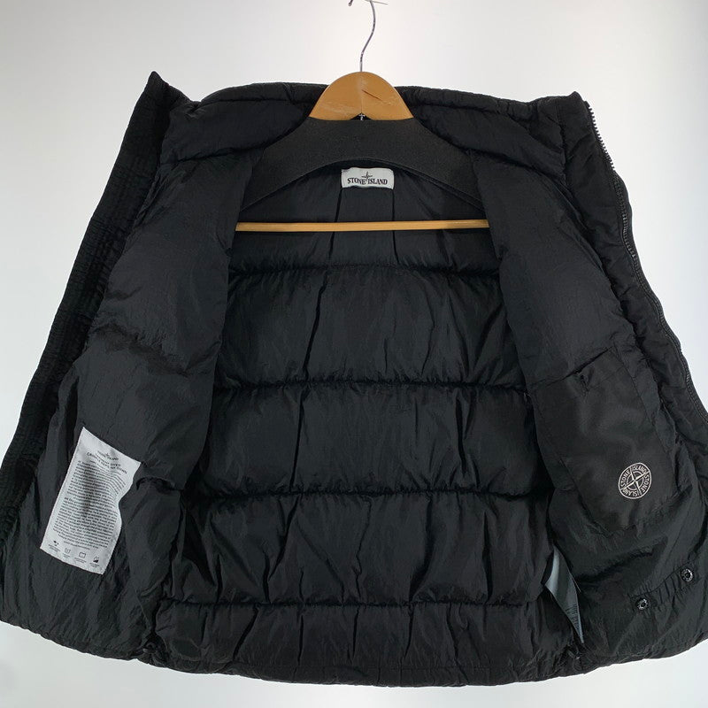 【中古品】【メンズ】 STONE ISLAND ストーンアイランド 6715G0223 DOWN FILLED PUFFER GILET ダウンベスト アウター 古着 140-261010-gm-35-fuzh サイズ：S カラー：ブラック 万代Net店