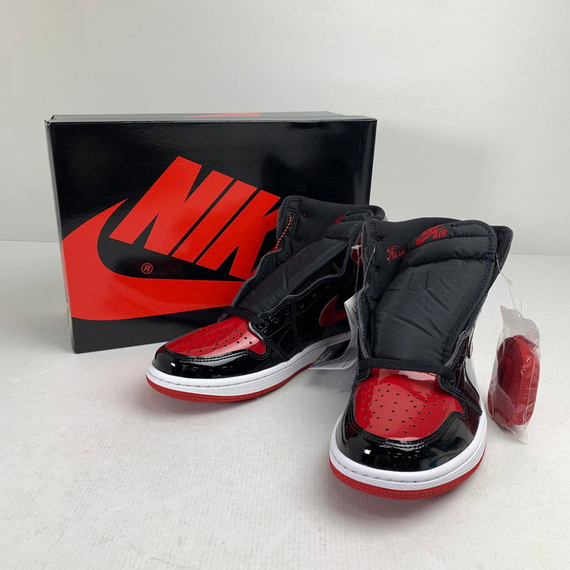 【中古美品】【メンズ】 NIKE ナイキ 555088-063 AIR JORDAN 1 HIGH OG " PATENT BRED" エアジョーダン 1 ハイ スニーカー 靴 160-261014-mh-09-fuzh サイズ：27cm カラー：ブラック・レッド 万代Net店