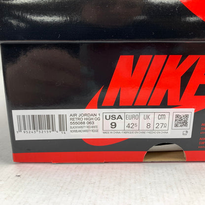 【中古美品】【メンズ】 NIKE ナイキ 555088-063 AIR JORDAN 1 HIGH OG " PATENT BRED" エアジョーダン 1 ハイ スニーカー 靴 160-261014-mh-09-fuzh サイズ：27cm カラー：ブラック・レッド 万代Net店