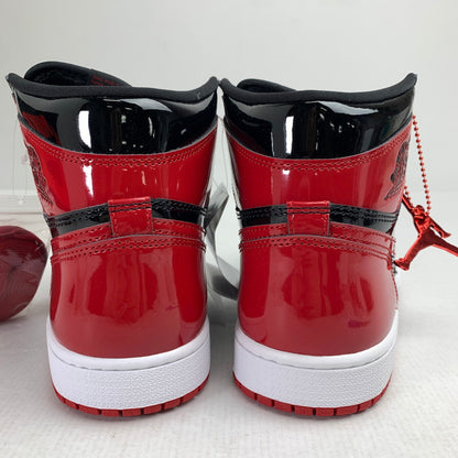 【中古美品】【メンズ】 NIKE ナイキ 555088-063 AIR JORDAN 1 HIGH OG " PATENT BRED" エアジョーダン 1 ハイ スニーカー 靴 160-261014-mh-09-fuzh サイズ：27cm カラー：ブラック・レッド 万代Net店