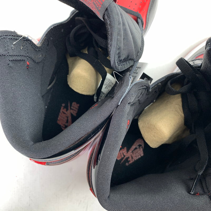 【中古美品】【メンズ】 NIKE ナイキ 555088-063 AIR JORDAN 1 HIGH OG " PATENT BRED" エアジョーダン 1 ハイ スニーカー 靴 160-261014-mh-09-fuzh サイズ：27cm カラー：ブラック・レッド 万代Net店