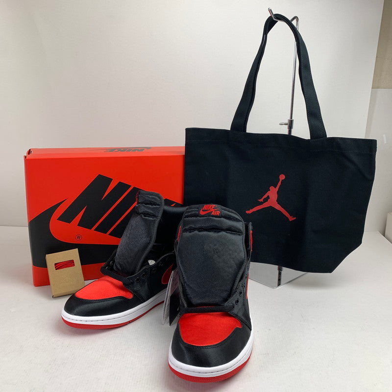 【中古美品】【メンズ】 NIKE ナイキ FD4810-061 WMNS AIR JORDAN 1 RETRO HIGH OG "SATIN BRED" ウィメンズ エアジョーダン 1 レトロ ハイ スニーカー 靴 160-261014-mh-06-fuzh サイズ：27.5cm カラー：レッド・ブラック 万代Net店