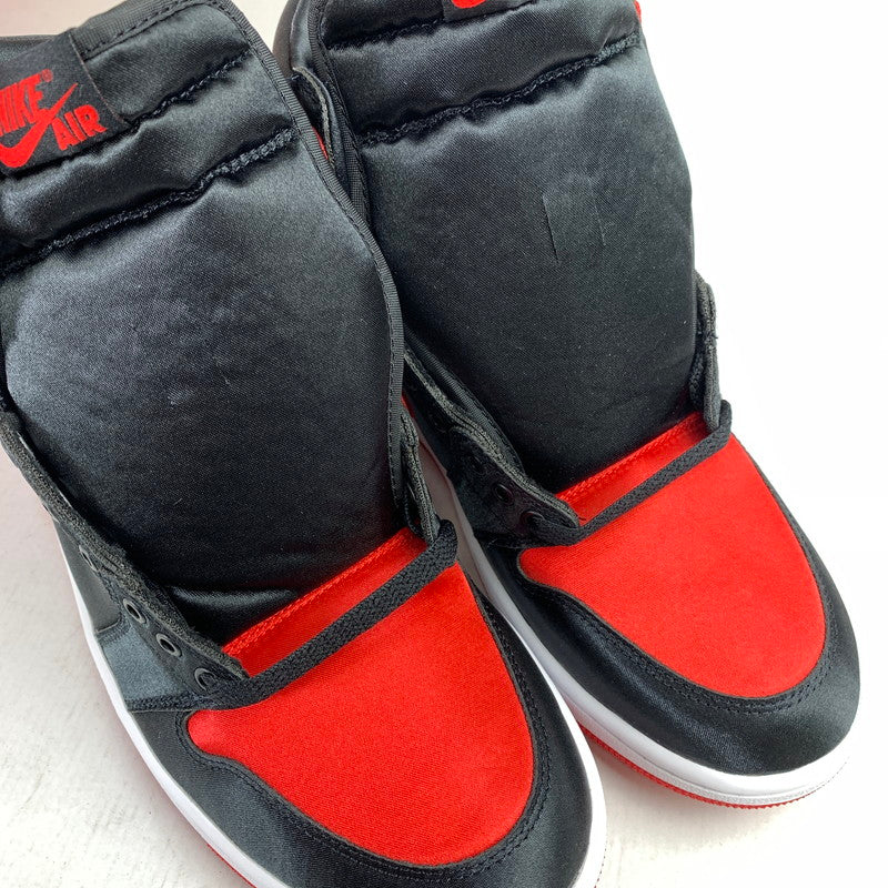 【中古美品】【メンズ】 NIKE ナイキ FD4810-061 WMNS AIR JORDAN 1 RETRO HIGH OG "SATIN BRED" ウィメンズ エアジョーダン 1 レトロ ハイ スニーカー 靴 160-261014-mh-06-fuzh サイズ：27.5cm カラー：レッド・ブラック 万代Net店