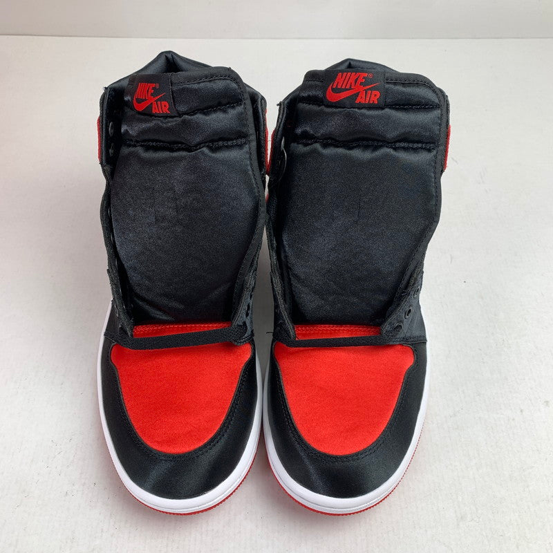 【中古美品】【メンズ】 NIKE ナイキ FD4810-061 WMNS AIR JORDAN 1 RETRO HIGH OG "SATIN BRED" ウィメンズ エアジョーダン 1 レトロ ハイ スニーカー 靴 160-261014-mh-06-fuzh サイズ：27.5cm カラー：レッド・ブラック 万代Net店