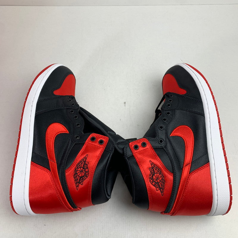 【中古美品】【メンズ】 NIKE ナイキ FD4810-061 WMNS AIR JORDAN 1 RETRO HIGH OG "SATIN BRED" ウィメンズ エアジョーダン 1 レトロ ハイ スニーカー 靴 160-261014-mh-06-fuzh サイズ：27.5cm カラー：レッド・ブラック 万代Net店