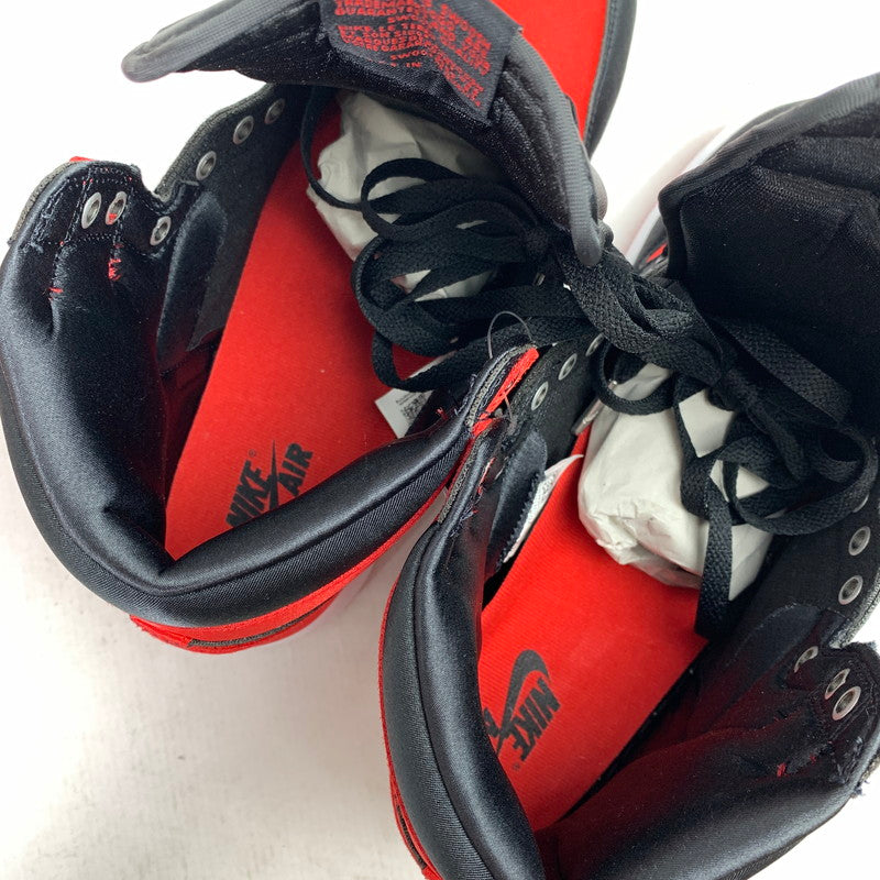 【中古美品】【メンズ】 NIKE ナイキ FD4810-061 WMNS AIR JORDAN 1 RETRO HIGH OG "SATIN BRED" ウィメンズ エアジョーダン 1 レトロ ハイ スニーカー 靴 160-261014-mh-06-fuzh サイズ：27.5cm カラー：レッド・ブラック 万代Net店