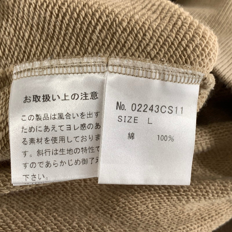 【中古品】【メンズ】 HYSTERIC GLAMOUR ヒステリックグラマー 02243CS11 SEE NO EVIL刺繍 スウェット 古着 140-261010-gm-34-fuzh サイズ：L カラー：ベージュ 万代Net店