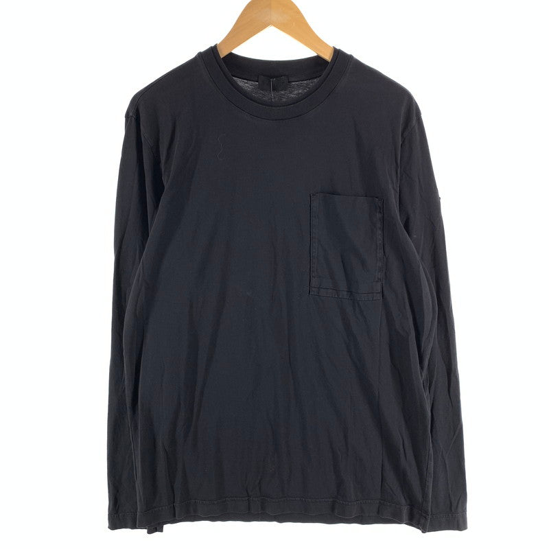 【中古品】【メンズ】 MONCLER モンクレール 長袖 ポケットTシャツ カットソー 古着 141-261010-gm-33-fuzh サイズ：L カラー：ブラック 万代Net店