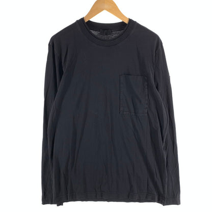 【中古品】【メンズ】 MONCLER モンクレール 長袖 ポケットTシャツ カットソー 古着 141-261010-gm-33-fuzh サイズ：L カラー：ブラック 万代Net店