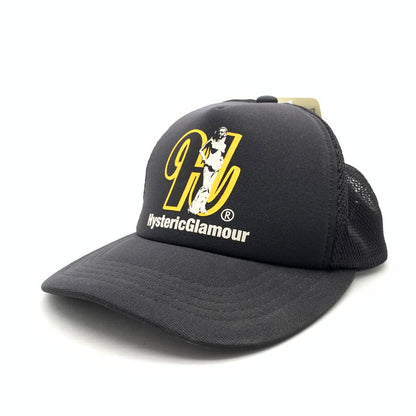 【中古品】【メンズ】 HYSTERIC GLAMOUR ヒステリックグラマー MESH CAP 帽子 メッシュキャップ 185-261010-gm-36-fuzh サイズ：F カラー：ブラック 万代Net店