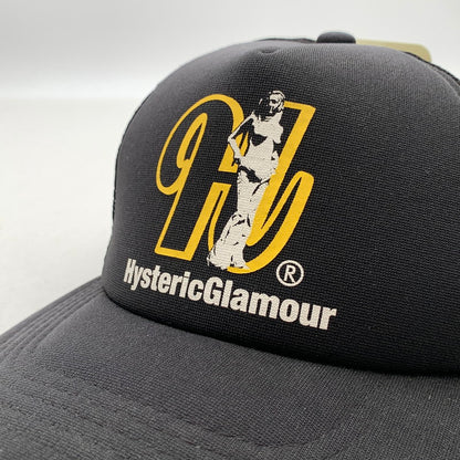 【中古品】【メンズ】 HYSTERIC GLAMOUR ヒステリックグラマー MESH CAP 帽子 メッシュキャップ 185-261010-gm-36-fuzh サイズ：F カラー：ブラック 万代Net店