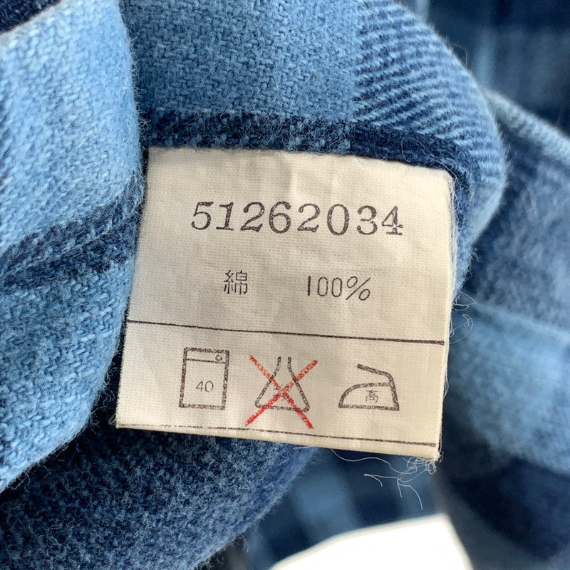 【中古品】【メンズ】 WILLIS＆GEIGER 90年代 ネルシャツ 長袖シャツ 90s 古着 145-261010-gm-08-fuzh サイズ：XL カラー：ブルー チェック 万代Net店