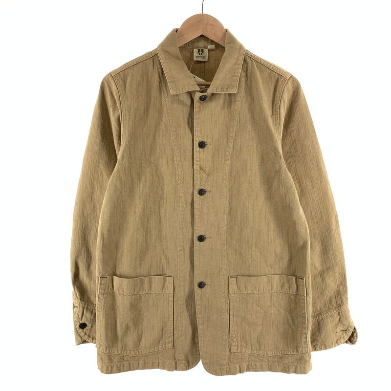 【中古品】【メンズ】 GOWEST ゴーウエスト カバーオール ジャケット アウター 古着 147-261010-gm-09-fuzh サイズ：3 カラー：ベージュ 万代Net店