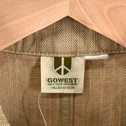 【中古品】【メンズ】 GOWEST ゴーウエスト カバーオール ジャケット アウター 古着 147-261010-gm-09-fuzh サイズ：3 カラー：ベージュ 万代Net店