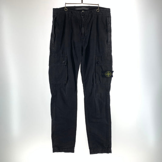 【中古品】【メンズ】 STONE ISLAND ストーンアイランド 1015303WA CARGO PANTS RFID搭載 カーゴ パンツ ボトムス 古着 152-261012-mh-17-fuzh サイズ：31 カラー：ブラック 万代Net店