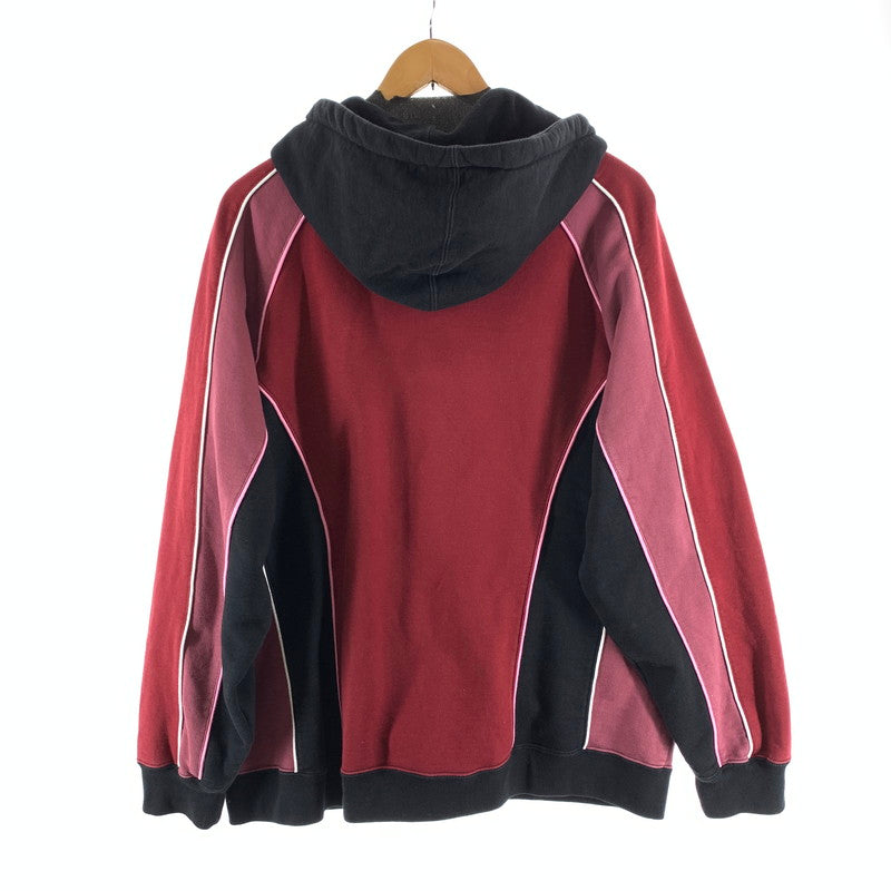 【中古品】【メンズ】 SUPREME シュプリーム 21FW TRACK PANELED ZIP UP HOODEDSWEATSHIRT ジップアップ パーカー オーバーサイズ 149-261010-gm-11-fuzh サイズ：L カラー：ワインレッド 万代Net店