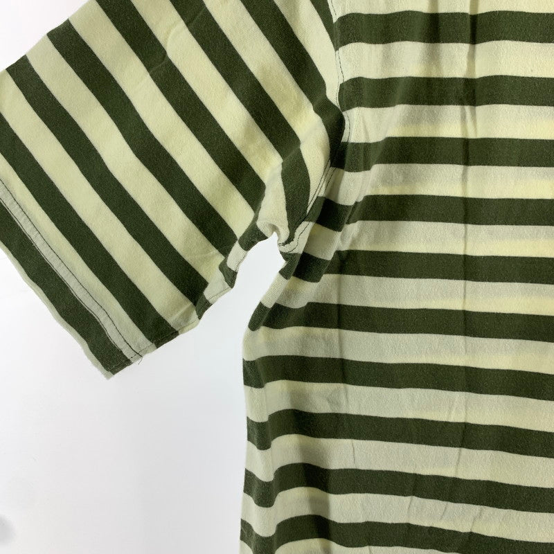 【中古品】【メンズ】 STUSSY ステューシー ボーダー 半袖Tシャツ 142-261020-vt-84-fuzh サイズ：M カラー：カーキ 万代Net店