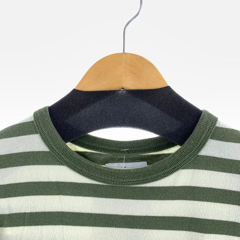 【中古品】【メンズ】 STUSSY ステューシー ボーダー 半袖Tシャツ 142-261020-vt-84-fuzh サイズ：M カラー：カーキ 万代Net店