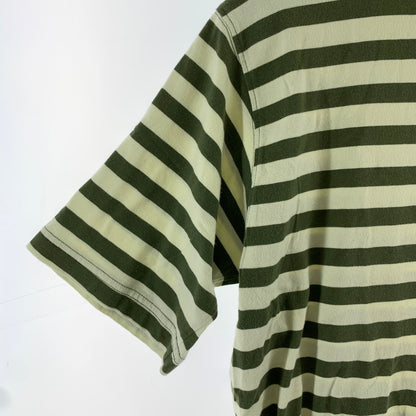 【中古品】【メンズ】 STUSSY ステューシー ボーダー 半袖Tシャツ 142-261020-vt-84-fuzh サイズ：M カラー：カーキ 万代Net店