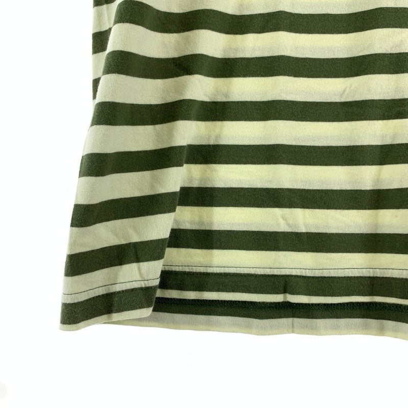 【中古品】【メンズ】 STUSSY ステューシー ボーダー 半袖Tシャツ 142-261020-vt-84-fuzh サイズ：M カラー：カーキ 万代Net店