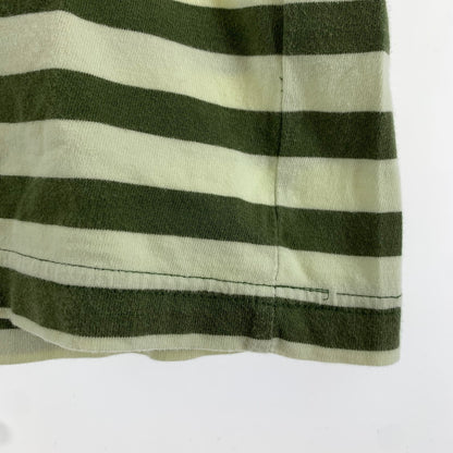 【中古品】【メンズ】 STUSSY ステューシー ボーダー 半袖Tシャツ 142-261020-vt-84-fuzh サイズ：M カラー：カーキ 万代Net店