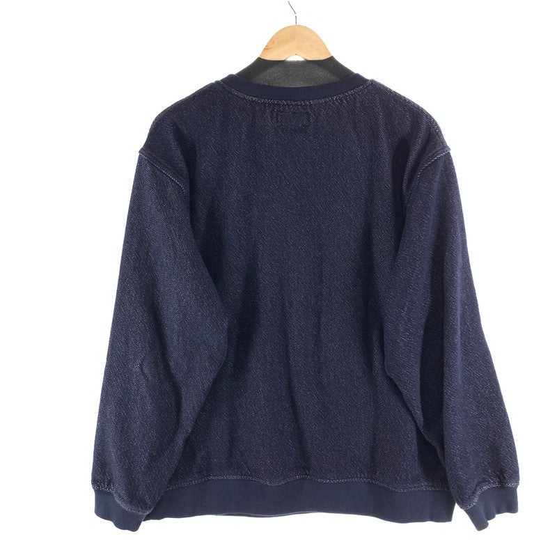【中古品】【メンズ】 HYSTERIC GLAMOUR ヒステリックグラマー 02263AH05 UP DOWN GIRL PULLOVER スウェット 古着 140-261010-gm-28-fuzh サイズ：L カラー：ネイビー 万代Net店