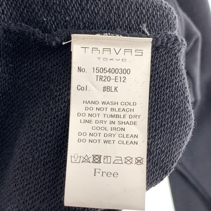 【中古品】【レディース】 TRAVAS TOKYO トラヴァストーキョー パーカー オーバーサイズ フーディー 170-261010-gm-18-fuzh サイズ：F カラー：ブラック 万代Net店